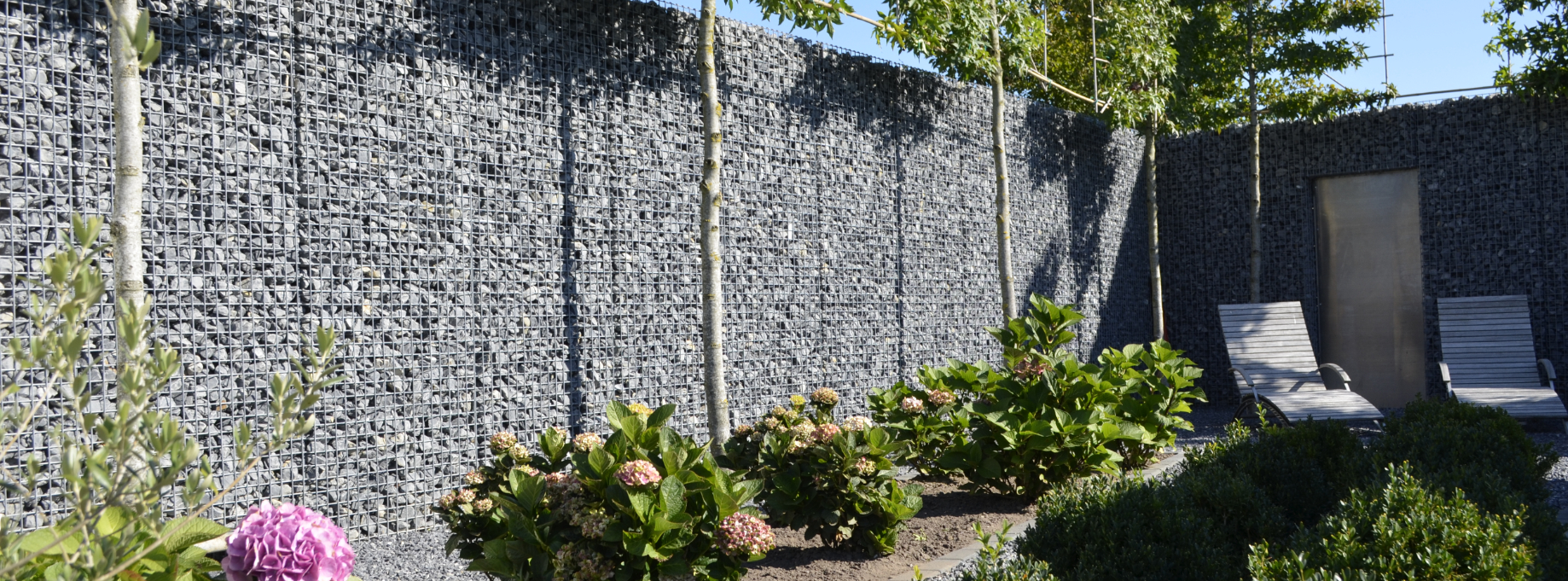 PRIVACY from FirmusFIXED gabion walls 