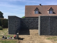 Gabion urn wall in Belgium